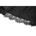 Darkinlove Women's Gothic Lace Ruched Ruffled Maxi Skirt Black