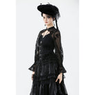 Darkinlove Women's Gothic Lace Ruffled Buckle Underbust Corset