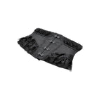 Darkinlove Women's Gothic Lace Ruffled Buckle Underbust Corset