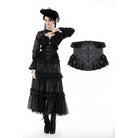 Darkinlove Women's Gothic Lace Ruffled Buckle Underbust Corset