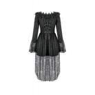 Darkinlove Women's Gothic Lace Ruffled Collar Flared Sleeved Dress