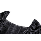 Darkinlove Damen-Gothic-Kleid aus Samt mit Spitzenärmeln