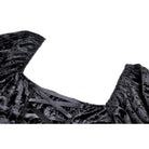 Darkinlove Damen-Gothic-Kleid aus Samt mit Spitzenärmeln