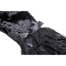 Darkinlove Damen-Gothic-Kleid aus Samt mit Spitzenärmeln