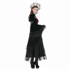 Darkinlove Women's Gothic Lace Splice Flare Sleeve Velvet Cape