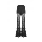 Darkinlove Women's Gothic Lace Splice Flared Leggings