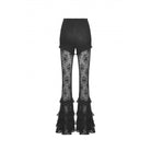 Darkinlove Women's Gothic Lace Splice Flared Leggings