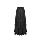 Darkinlove Women's Gothic Lace Splice Layered Chiffon Skirt