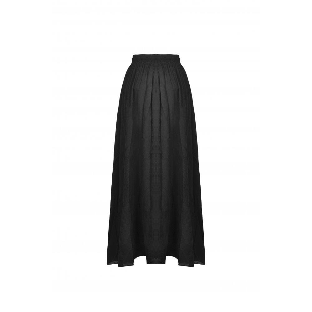 Darkinlove Women's Gothic Lace Splice Layered Chiffon Skirt