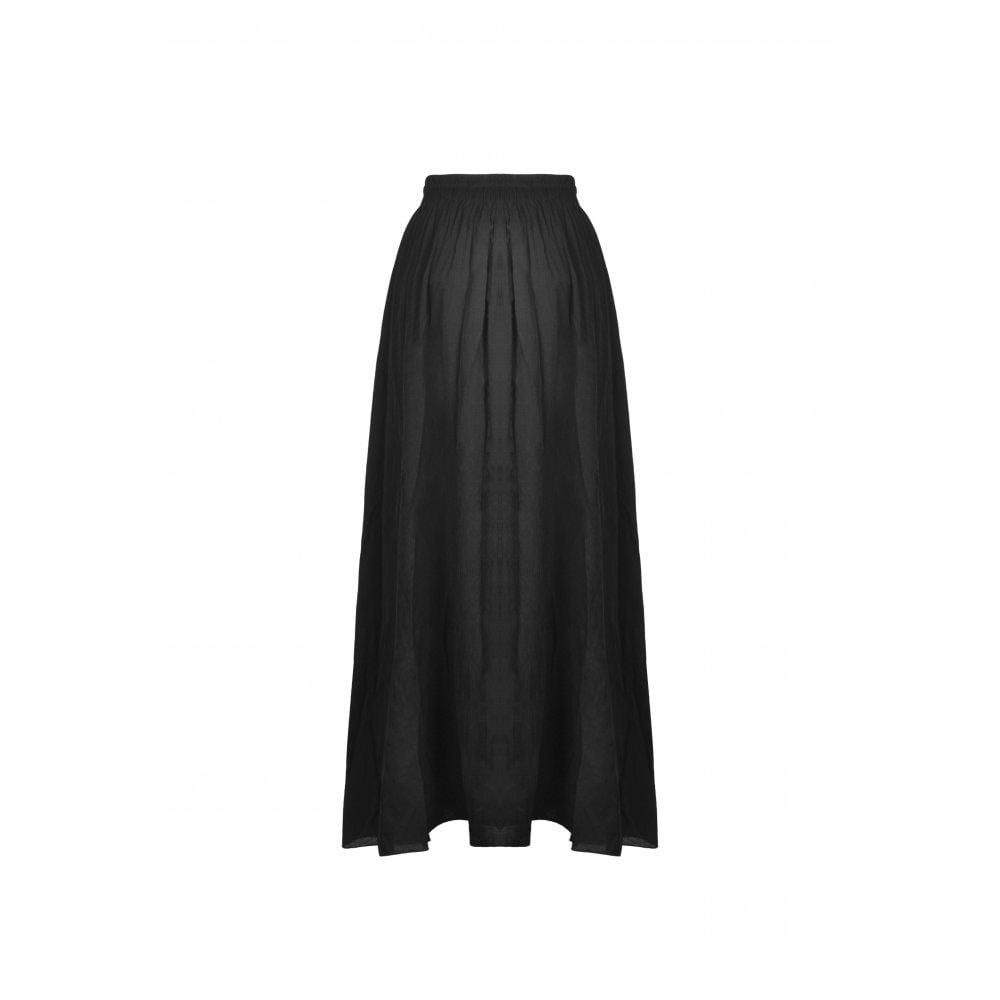 Darkinlove Women's Gothic Lace Splice Layered Chiffon Skirt