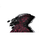 Darkinlove Women's Gothic Lace Star Square-cut Collar Short Sleeved Dress