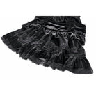 Darkinlove Women's Gothic Lace Trims Ruffled Layered Velvet Skirt