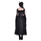 Darkinlove Women's Gothic Lace-up Jacquard Overbust Corset Purple