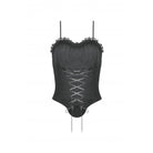 Darkinlove Women's Gothic Lace-up Lace Splice Overbust Corset