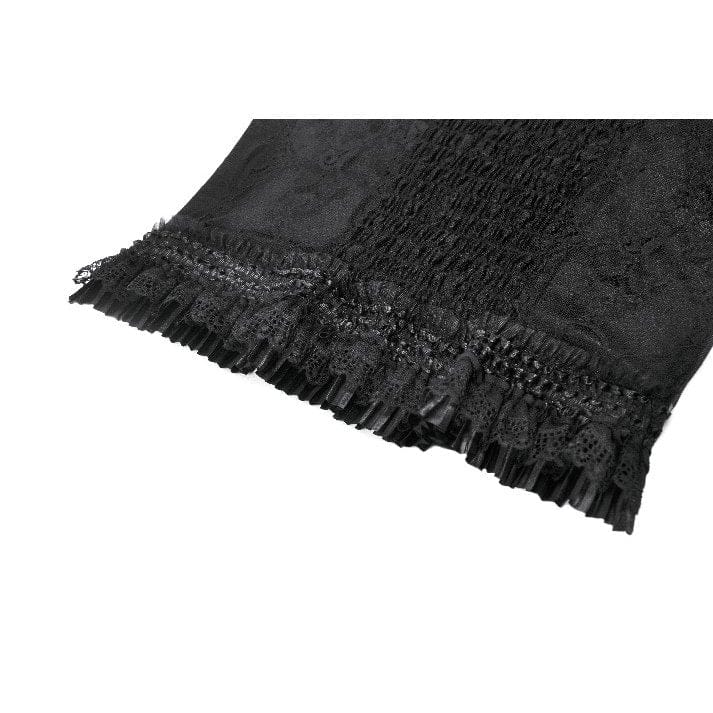 Darkinlove Women's Gothic Lace-up Pleated Bustier