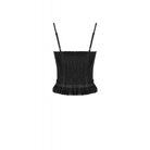 Darkinlove Women's Gothic Lace-up Pleated Bustier