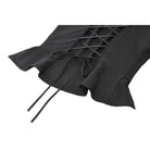 Darkinlove Women's Gothic Lace-up Puff Short Sleeved Shirt with Detachable Bow Tie