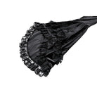 Darkinlove Women's Gothic Lace-up Ruffle Flare Sleeve Maxi Dress Black