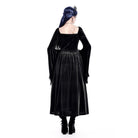 Darkinlove Women's Gothic Lace-up Ruffle Flare Sleeve Maxi Dress Black