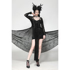 Darkinlove Women's Gothic Lace-up Spiderweb Witch Dress