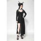 Darkinlove Women's Gothic Lace-up Spiderweb Witch Dress