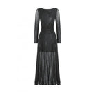 Darkinlove Women's Gothic Lace-up Spiderweb Witch Dress