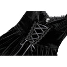 Darkinlove Women's Gothic Lace-up Square-cut Collar Flare Sleeve Dress