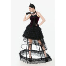 Darkinlove Women's Gothic Lacing-up Velet Tank Top