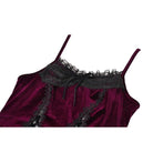 Darkinlove Women's Gothic Lacing-up Velet Tank Top