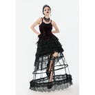 Darkinlove Women's Gothic Lacing-up Velet Tank Top