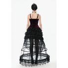 Darkinlove Women's Gothic Lacing-up Velet Tank Top