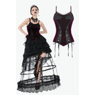 Darkinlove Women's Gothic Lacing-up Velet Tank Top