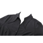 Darkinlove Women's Gothic Lapel Collar Flared Sleeved Witch Dress