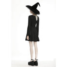 Darkinlove Women's Gothic Large Lapel Dresses With Cross