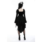 Darkinlove Women's Gothic Layered High-low Velvet Dress