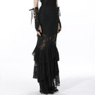 Darkinlove Women's Gothic Layered Lace Black Mermaid Skirt