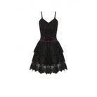 Darkinlove Women's Gothic Layered Lace Slip Dress