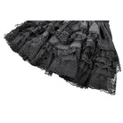 Darkinlove Women's Gothic Layered Lace Trim Ruffle Mini Skirt