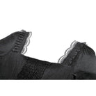 Darkinlove Women's Gothic Layered Lace-up Square-cut Collar Dress