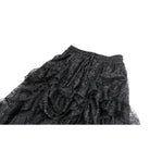 Darkinlove Women's Gothic Layered Ruffle Floral Lace Maxi Skirt