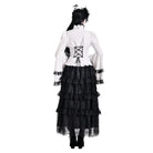 Darkinlove Women's Gothic Layered Ruffle Floral Lace Maxi Skirt