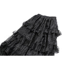 Darkinlove Women's Gothic Layered Ruffle Floral Lace Maxi Skirt