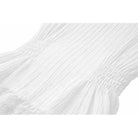 Darkinlove Women's Gothic Layered Ruffled Lace Splice White Dress