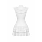 Darkinlove Women's Gothic Layered Ruffled Lace Splice White Dress