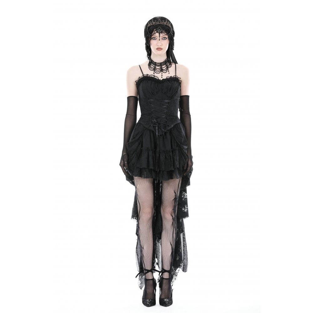 Darkinlove Women's Gothic Layered Unedged High-low Skirt