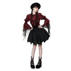 Darkinlove Women's Gothic Lolita Batwing High-waisted Short Skirt