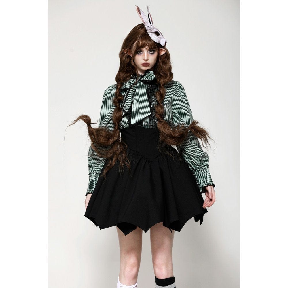 Darkinlove Women's Gothic Lolita Batwing High-waisted Short Skirt