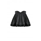 Darkinlove Women's Gothic Lolita Bowknot Waist Short Pleated Skirt