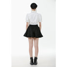 Darkinlove Women's Gothic Lolita Bowknot Waist Short Pleated Skirt