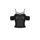 Darkinlove Women's Gothic Lolita Off Shoulder Bowknot Short Sleeved Crop Top